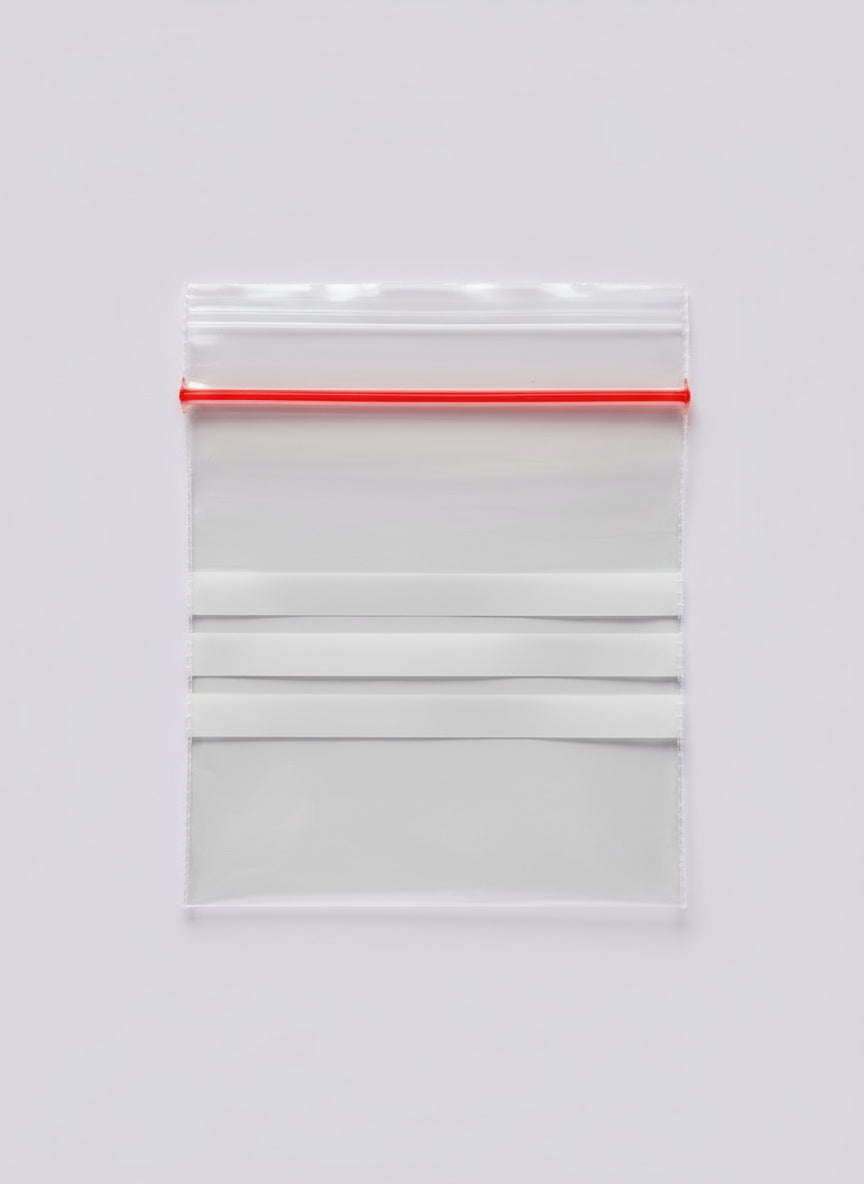 Zip Lock Tri Strip Writable Bag