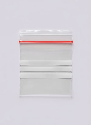 Zip Lock Tri Strip Writable Bag