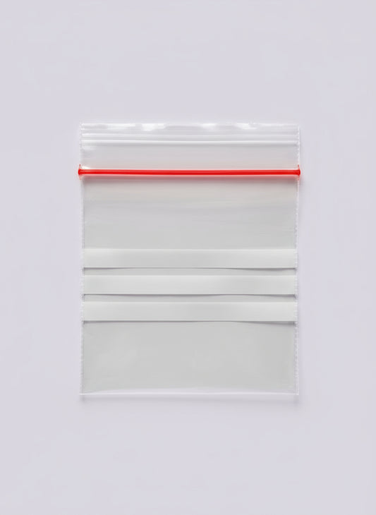 Zip Lock Tri Strip Writable Bag