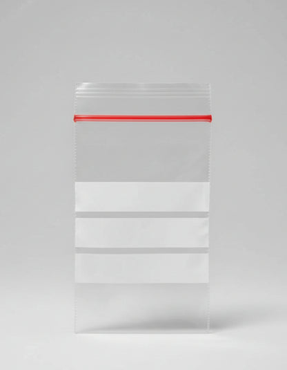 Zip Lock Tri Strip Writable Bag